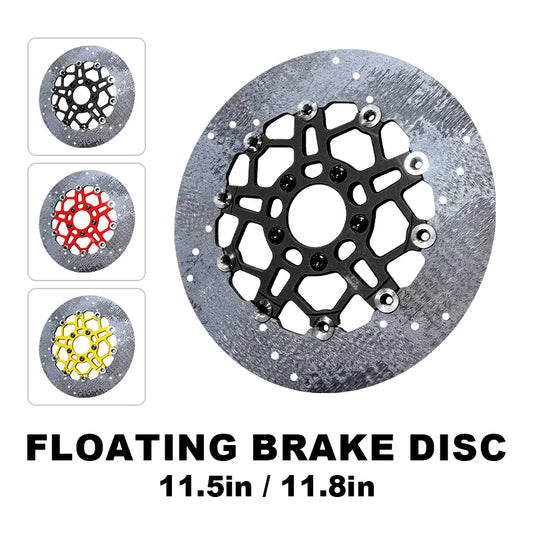 11.5inch Front/Rear Performance Brake Rotor 7075 Aluminum 5-Bolt 11.8inch Brake Disc for Touring Softail XL Dyna Motorcycle