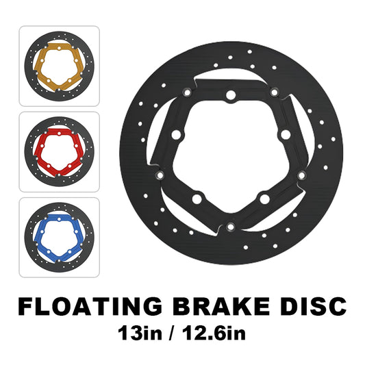 13" Performance Brake Rotor 7075 Aluminum 5-Bolt Lower for HD Touring Motorcycle 12.6" Brake Disc Retrofit/Upgrade
