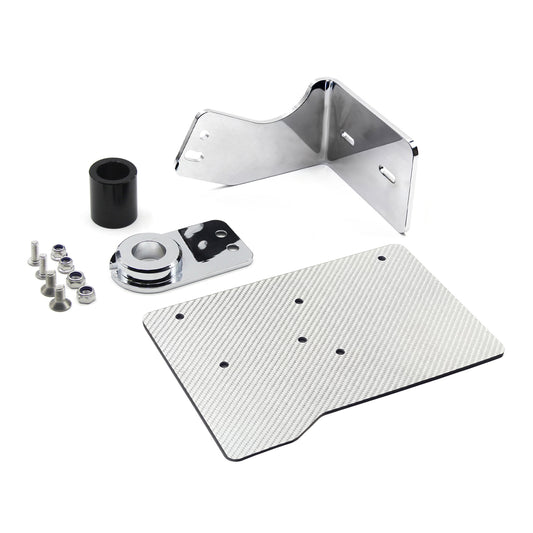 Chiefdom Aluminum Left Side Mount License Plate Bracket for 2018-UP Softail Fat Boy/Street Bob/Breakout Retrofit/Upgrade