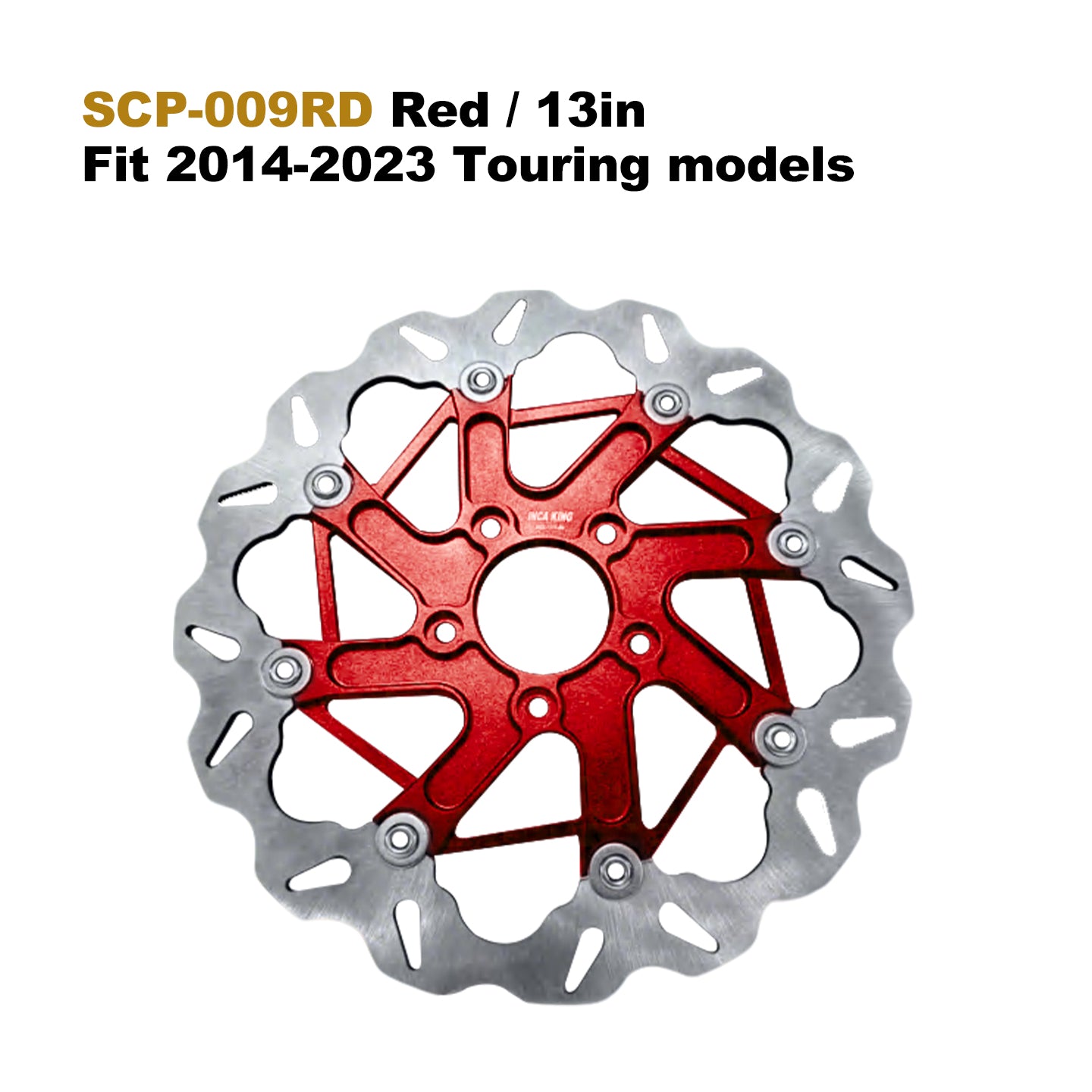 13inch Front/Rear Performance Brake Rotor 7075 Aluminum 5-Bolt Brake Disc for 2014-2023 Touring Motorcycle Retrofit/Upgrade