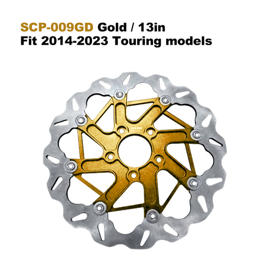 13inch Front/Rear Performance Brake Rotor 7075 Aluminum 5-Bolt Brake Disc for 2014-2023 Touring Motorcycle Retrofit/Upgrade