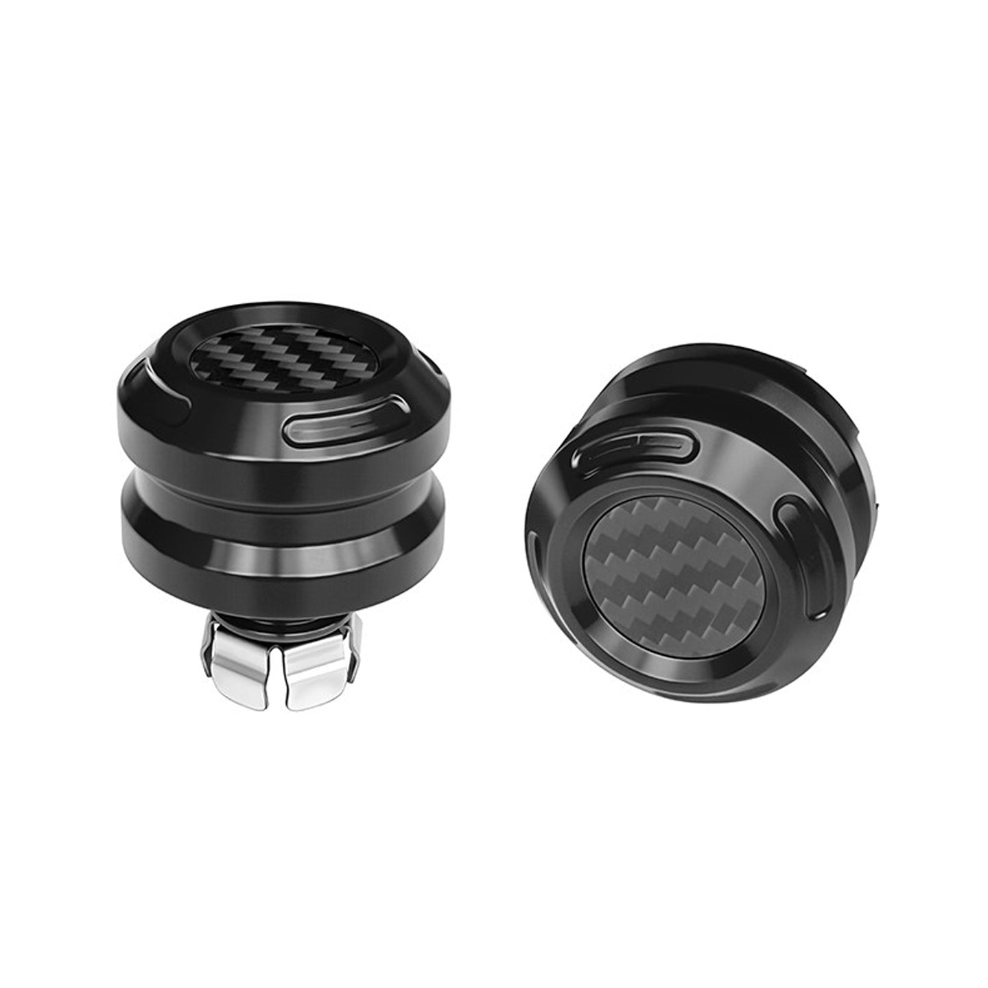 Front Axle Nut Covers with Carbon Fiber Accent for H-D 23.5-later Touring 121CVO/ST Motorcycle Retrofit/upgrade