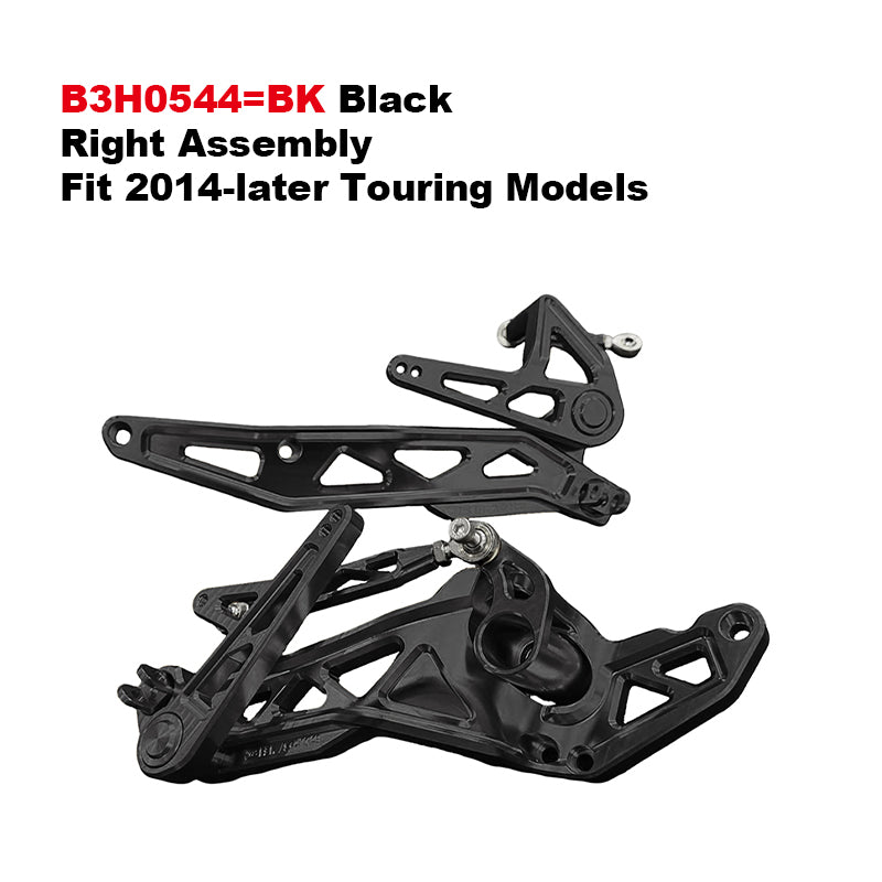 Black3 2014-later Motorcycle Touring Mid Control Kit Aluminum Alloy Right Assembly Foot Control Replacement Mounts Customize