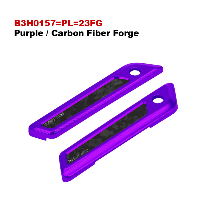 Aluminum Saddlebag Latch Cover with Carbon Fiber Accentpanels for 14-23 Touring Motorcycle FLHT FLTR FLHX Colors Lock