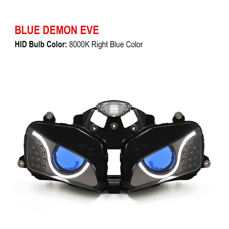 Hondaa CBR600RR 2003-2006 New Condition ABS Material LED Optical Fiber Headlight Assembly 6000k Motorcycle Lighting Systems