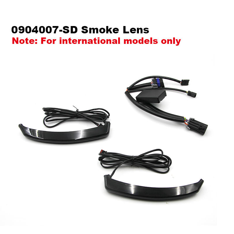 Indian Chieftain RoadMaster Motorcycle Saddlebags LED Turn Signal Flowing Edge Box Territorial Strobe Brake Light 12V New