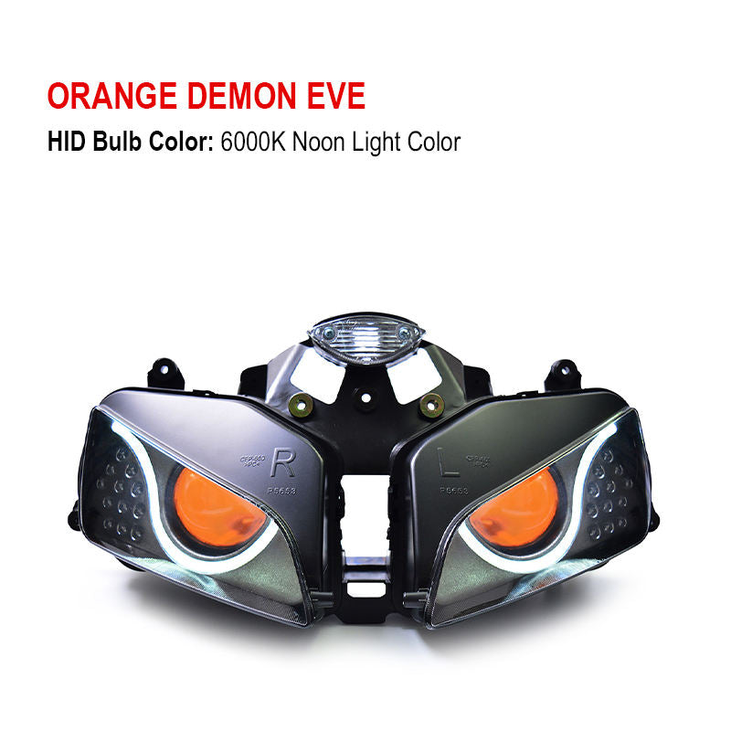 Hondaa CBR600RR 2003-2006 New Condition ABS Material LED Optical Fiber Headlight Assembly 6000k Motorcycle Lighting Systems