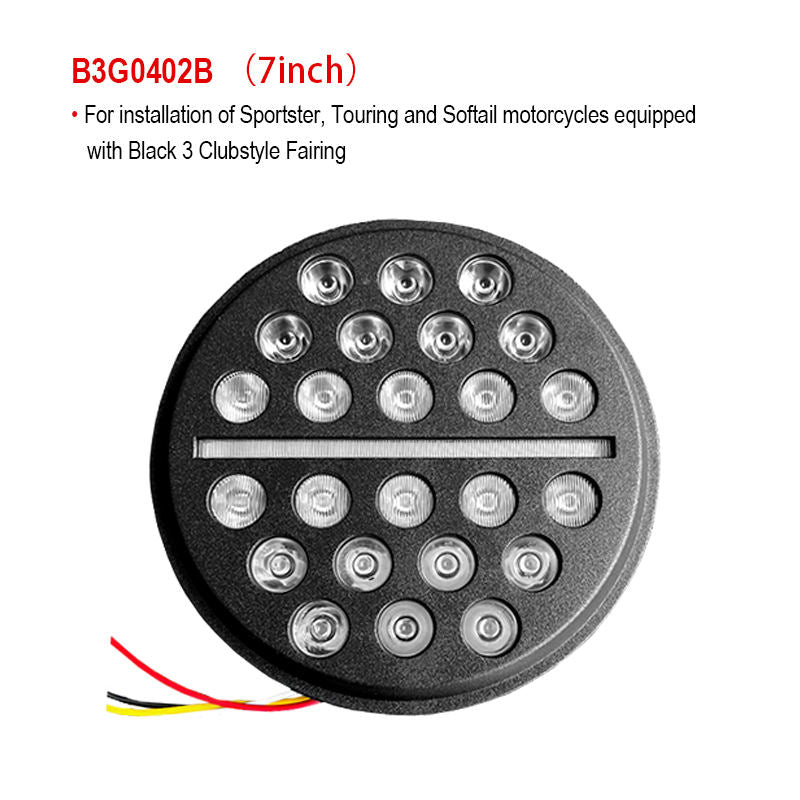 For Harley Motorcycle LED Headlight DS Style Installation of Sportster and Softail Motorcycles Equipped with 5.75 Inch Headlight