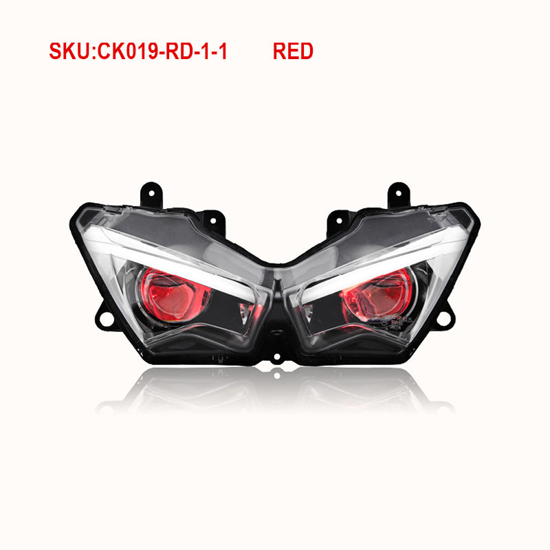 Kawasaki Ninja 400 2018+ Full LED Headlight Assembly New Condition Blue/Green Light ABS Motorcycle LED Headlamp with Clear Lens