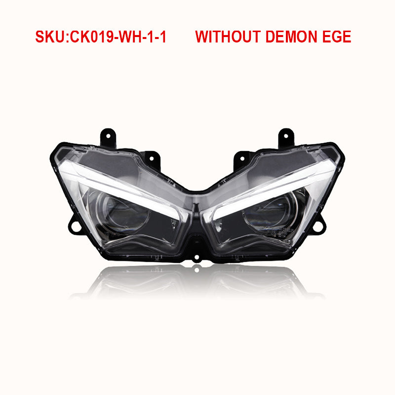 Kawasaki Ninja 400 2018+ Full LED Headlight Assembly New Condition Blue/Green Light ABS Motorcycle LED Headlamp with Clear Lens