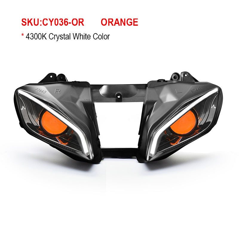Yamaha YZF R6 2008-2016 LED Headlight Assembly Projector Front Position Plastic 6000K Color Temperature Motorcycles Made China