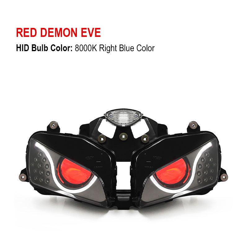 Hondaa CBR600RR 2003-2006 New Condition ABS Material LED Optical Fiber Headlight Assembly 6000k Motorcycle Lighting Systems