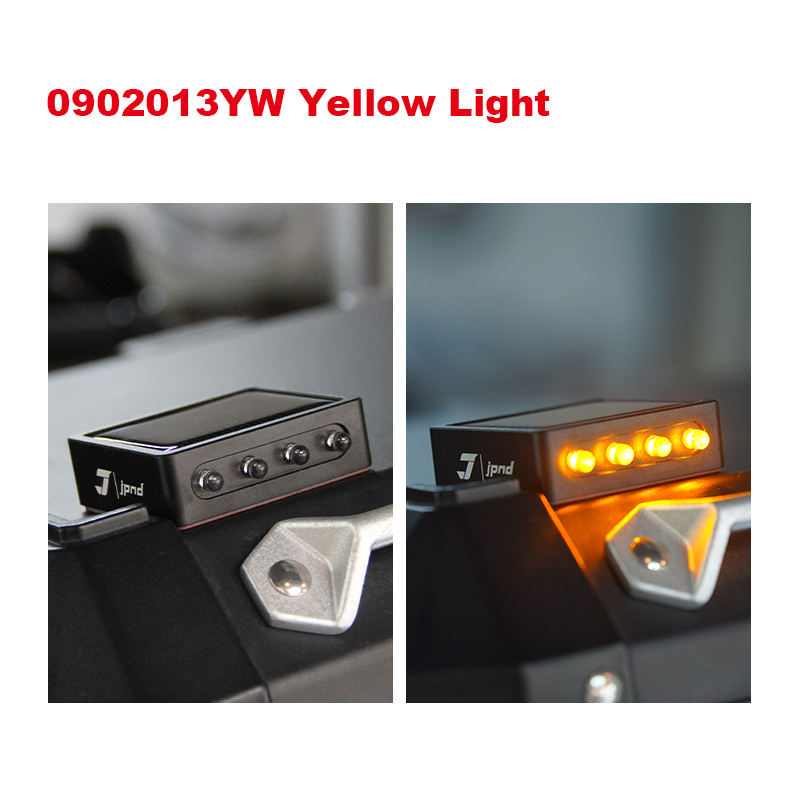Motorcycle Side Box LED Solar Strobe Light 1250GS Top Case Red Yellow Night Ride Warning Emergency Signal Flashing Light
