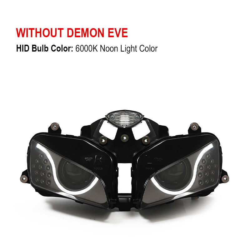 Hondaa CBR600RR 2003-2006 New Condition ABS Material LED Optical Fiber Headlight Assembly 6000k Motorcycle Lighting Systems
