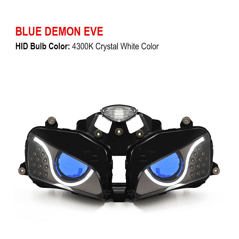 Hondaa CBR600RR 2003-2006 New Condition ABS Material LED Optical Fiber Headlight Assembly 6000k Motorcycle Lighting Systems