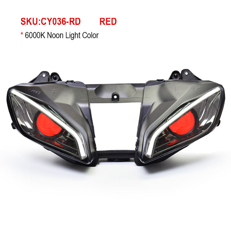 Yamaha YZF R6 2008-2016 LED Headlight Assembly Projector Front Position Plastic 6000K Color Temperature Motorcycles Made China
