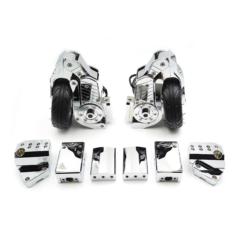 Harley-Davidson Touring Series FLH after 2009-Motorcycle Assisted Auxiliary Parking Bracket Landing Gear Smaller Wheels with Support