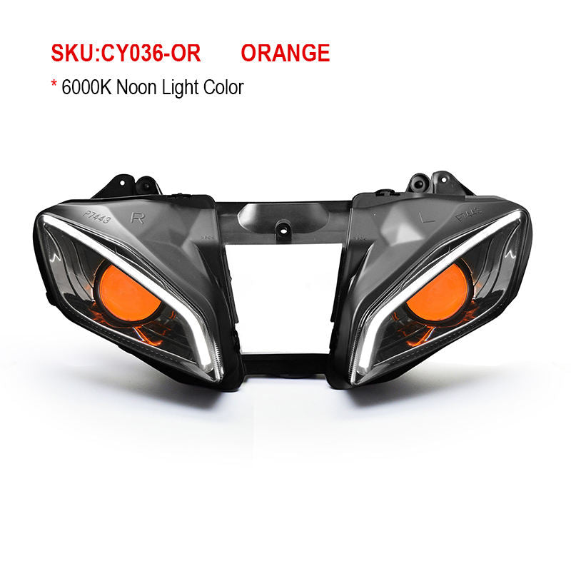 Yamaha YZF R6 2008-2016 LED Headlight Assembly Projector Front Position Plastic 6000K Color Temperature Motorcycles Made China