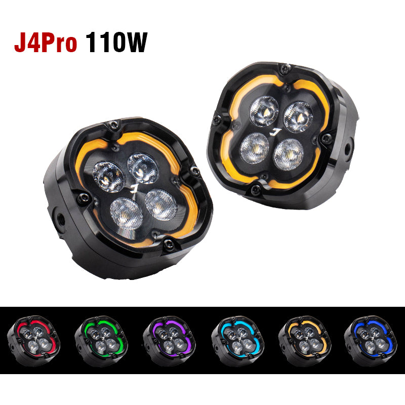 Super Bright Front Motorcycle LED Spotlight IPX8 Waterproof White/Yellow Dual Color High/Low Beam Strobe Off-Road R1250GS 7 Lens