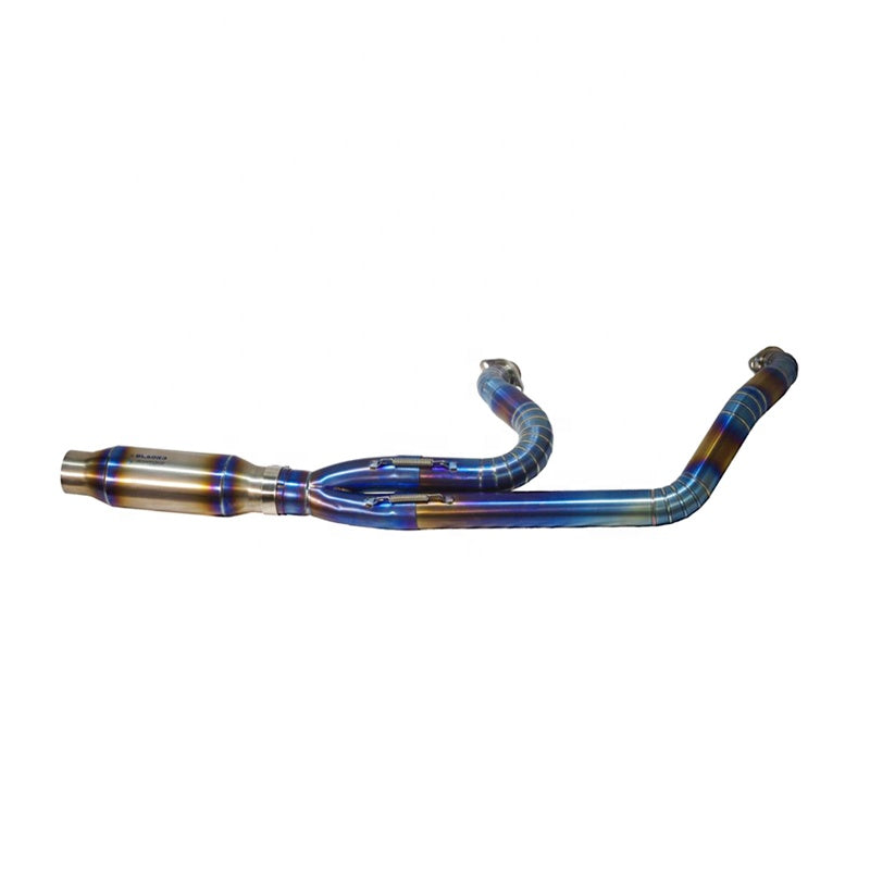 2018-Later Herley Softail LowRider ST/Street Bob/Fat Boy/Breakout Motorcycle Exhaust Pipe System Titanium Alloy 2-into-1