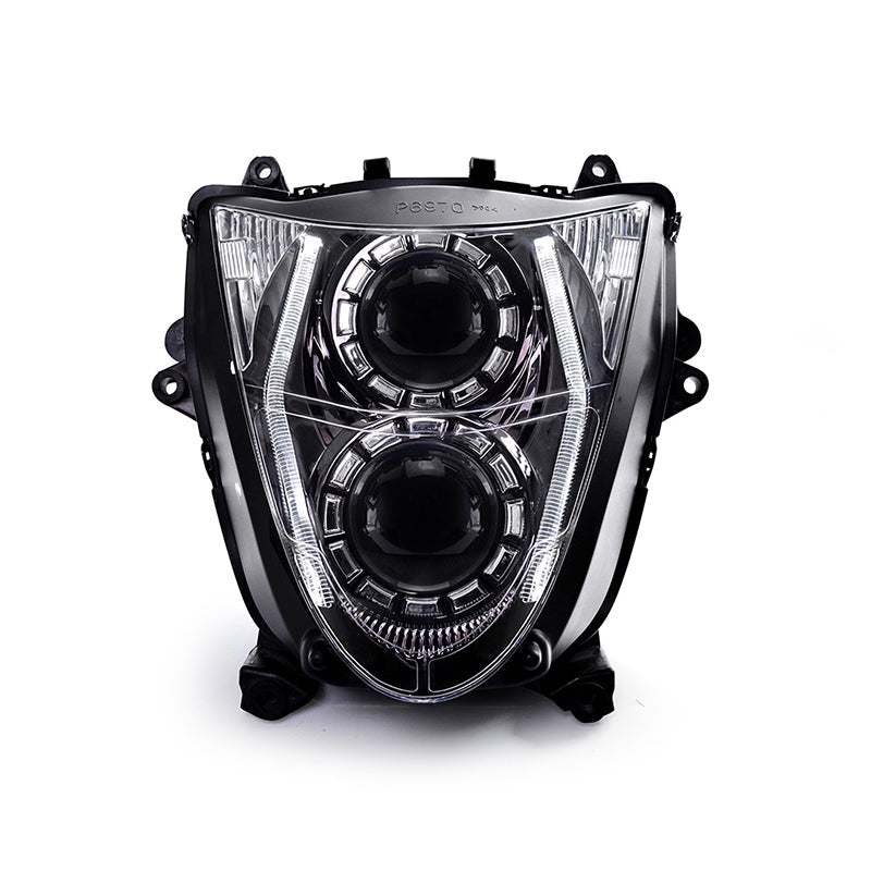 KT Motorcycle New Full LED Headlight Assembly for Hayabusa GSX1300R 2008-2020 6000k ABS Plastic Front Headlamp