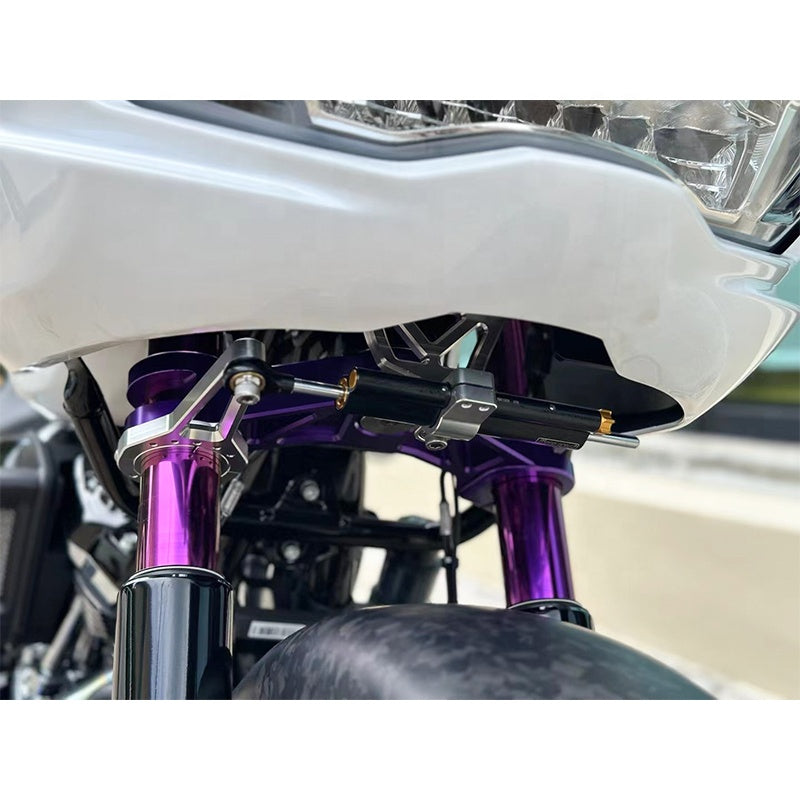 Ohlins HD Road Glide Motorcycle Suspension Parts Steering Damper Bracket with Front Forks 54mm/58mm/49mm Made Durable Aluminium