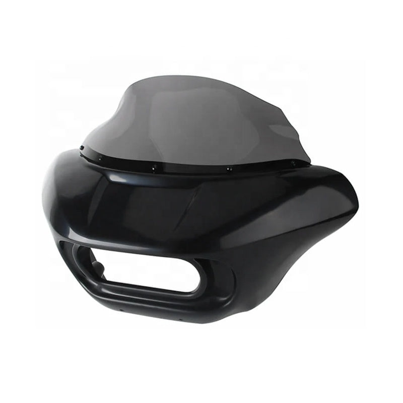 Shark Club Style Front Headlight Fairing with 9" Windshield for HD Softail M8 Fat Bob 114 FXFB FXFBS Made of Durable ABS Plastic