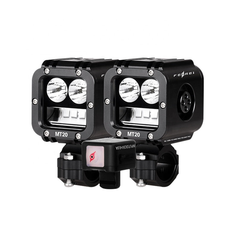 MT20 1.25 Inch LED Spotlight Motorcycles 12V Engine Guard Cool Warm White Auxiliary Driving Lights Yellow 6000K Color
