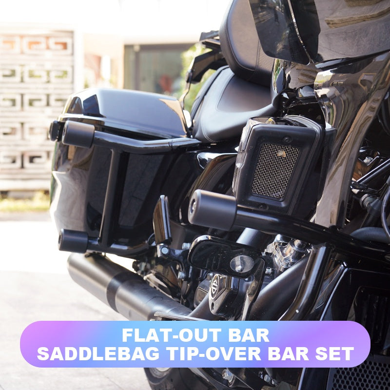 2023 Road Glide CVO Street Glide CVO Motorcycle Flat-Out Bar 2024 FLHX FLTRX Saddlebag Tip-Over Bar Set New Accessories