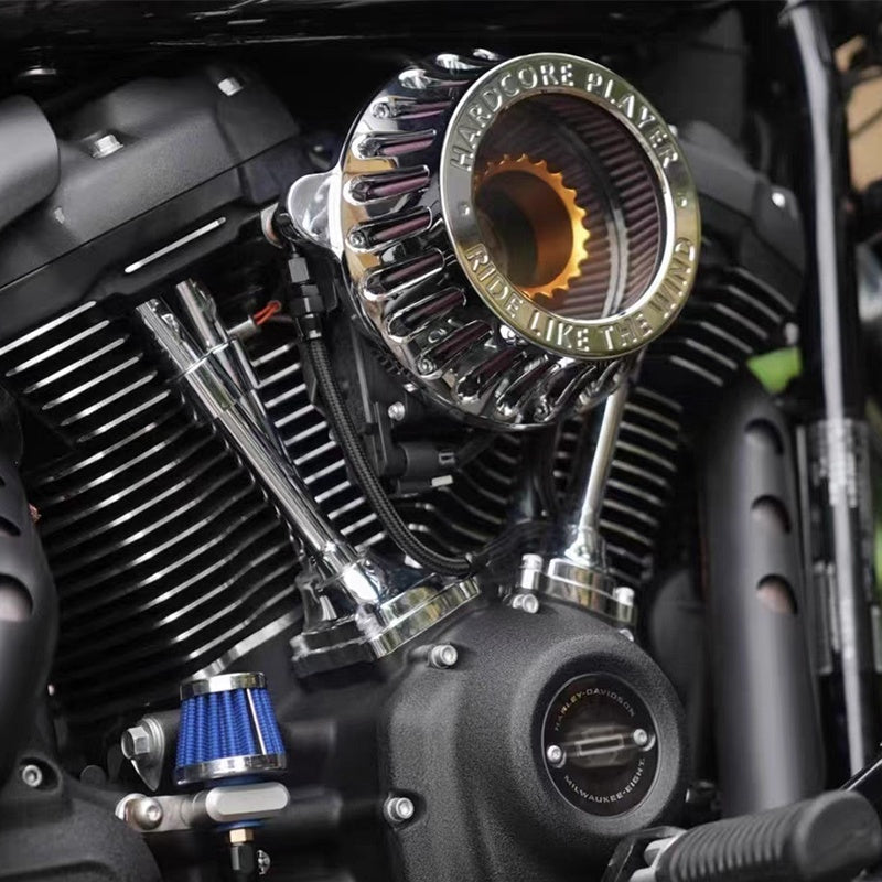 New HD Touring Softail Air Intakes XL Sportster Dyna See-Through Circular Cleaner Vent Model Oil Filter Motorcycle
