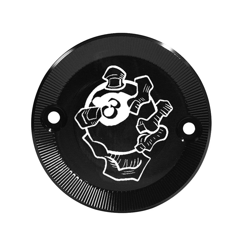 Customized PB Style Timer Cover 17-Later Milwaukee-Eight Motorcycle Fitting HD Touring Softail New Condition Made Aluminum ABS