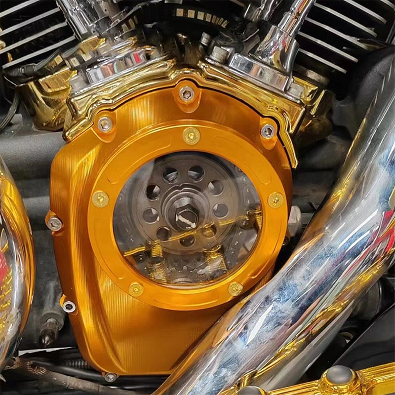 Motorcycle Transparent Cam Cover for HD 17-later Touring and 18-up Softail PB Style Vision Den Engine Clear Camshaft Cover