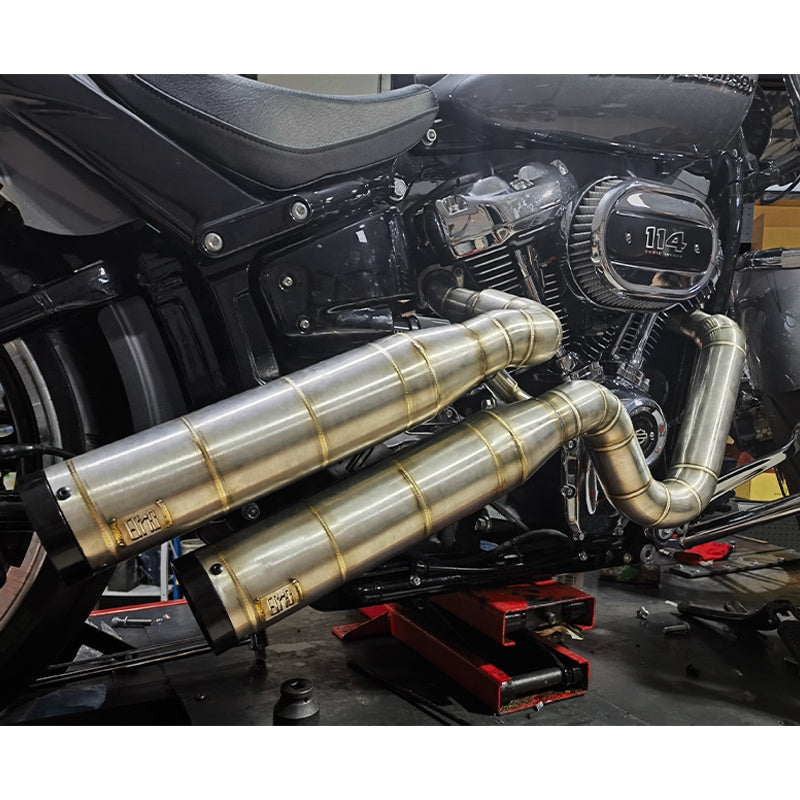2018-2023 HD Softail New Condition Titanium Alloy 2-into-2 Performance Stainless Steel Motorcycle Exhaust System
