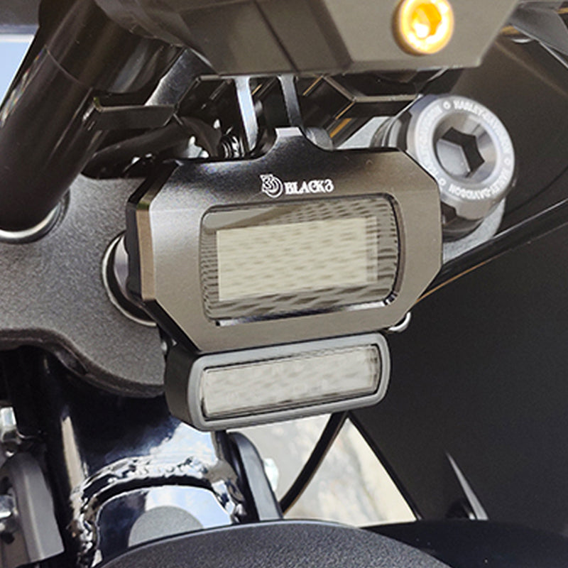 2018-Later HD Motorcycle Street Bob and LowRider ST T-Bar Gauge Mount with New T-BAR Clamp for Breakout Tachometer