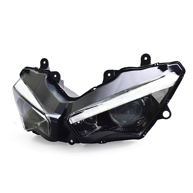 Kawasaki Ninja 400 2018+ Full LED Headlight Assembly New Condition Blue/Green Light ABS Motorcycle LED Headlamp with Clear Lens