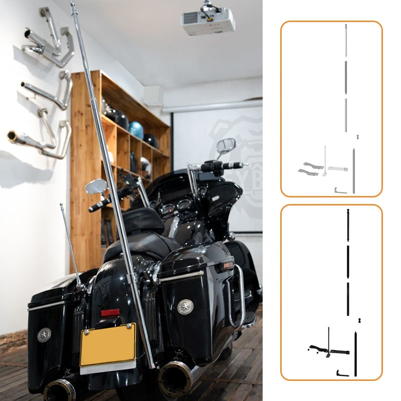 HD Touring Electra Glide Wind-Resistant Flag Mounting New Single Side Flagpole Road Glide Street Glide Motorcycle Accessories