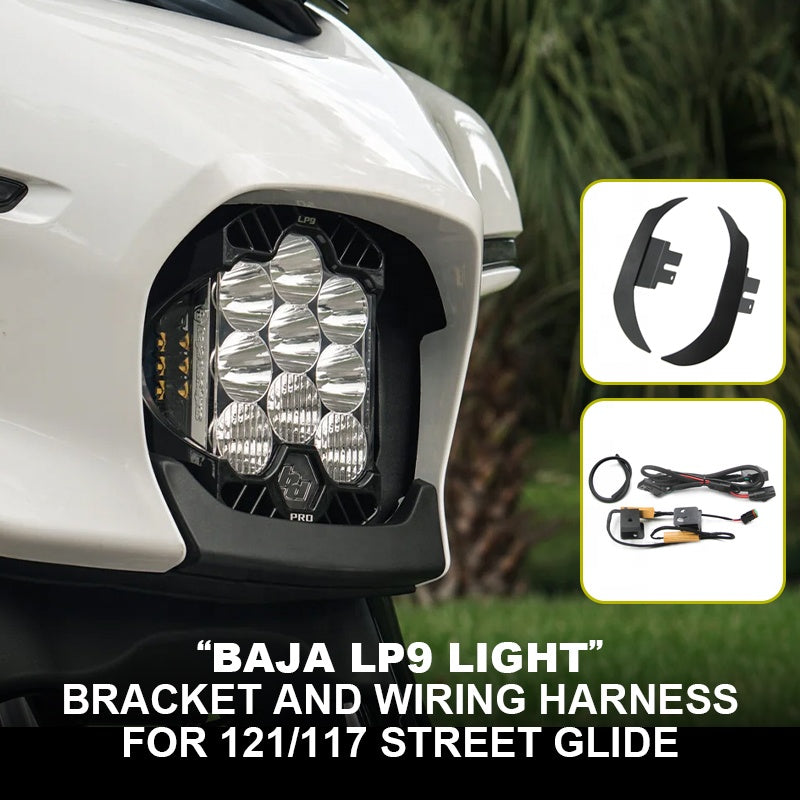 Baja LP9 Headlight Wiring Harness Bracket for 2023 HD 121 Street Glide CVO 2024 117 Street Glide Motorcycle Accessories