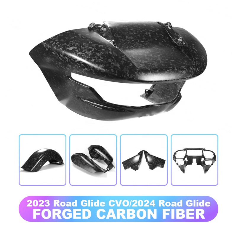 2023 Road Glide CVO 2024 Road Glide Motorcycle Frame Body Parts Accessories Forged Carbon Fiber Rear Tank Elements Compatible