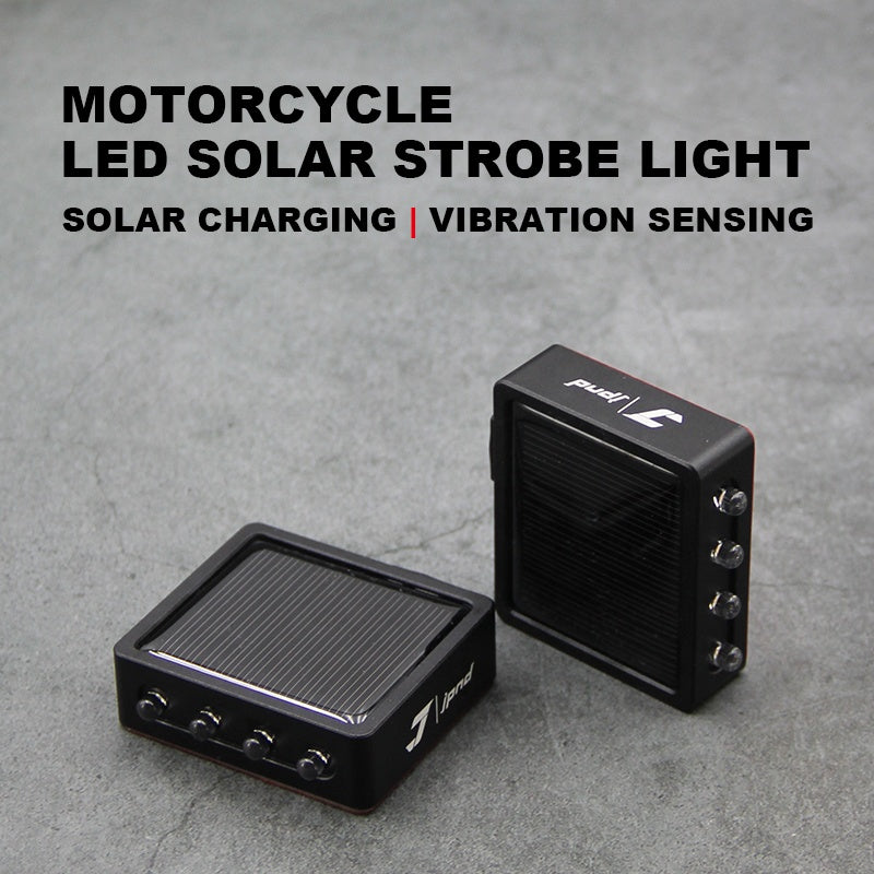 Motorcycle Side Box LED Solar Strobe Light 1250GS Top Case Red Yellow Night Ride Warning Emergency Signal Flashing Light