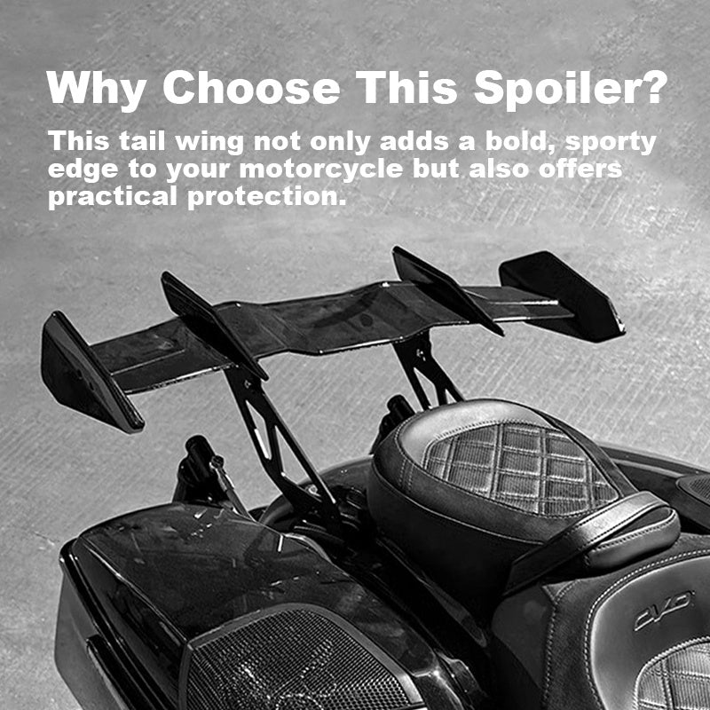 Detachable ABS Rear Spoiler Tail Wing Upper Splitter Bright Black for 2015-later Touring Road Glide Motorcycle Accessories