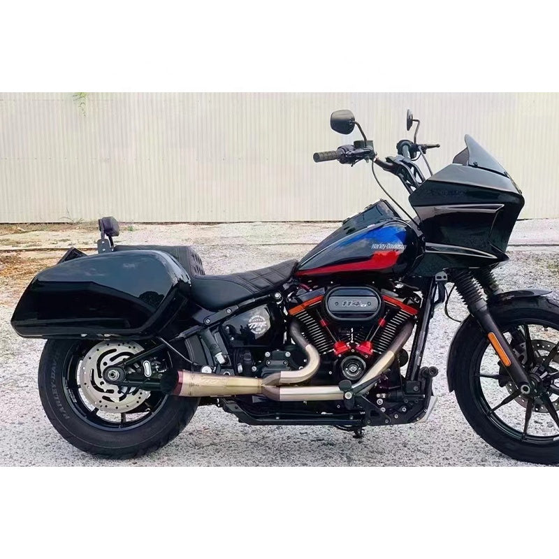 Black FXLRST Saddlebags Luggage Fit 2018-later Low Rider ST FLSB Sport Glide High Motorcycle Tail Boxes Saddlebox