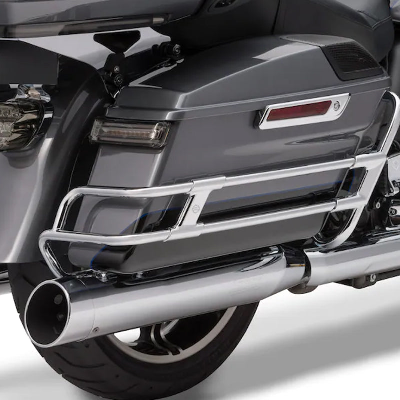 SADDLEBAG GUARD RAILS Available for Harleyy Touring Model With OE Saddlebag Guard Rails Surround the Lower Portion of the Bag