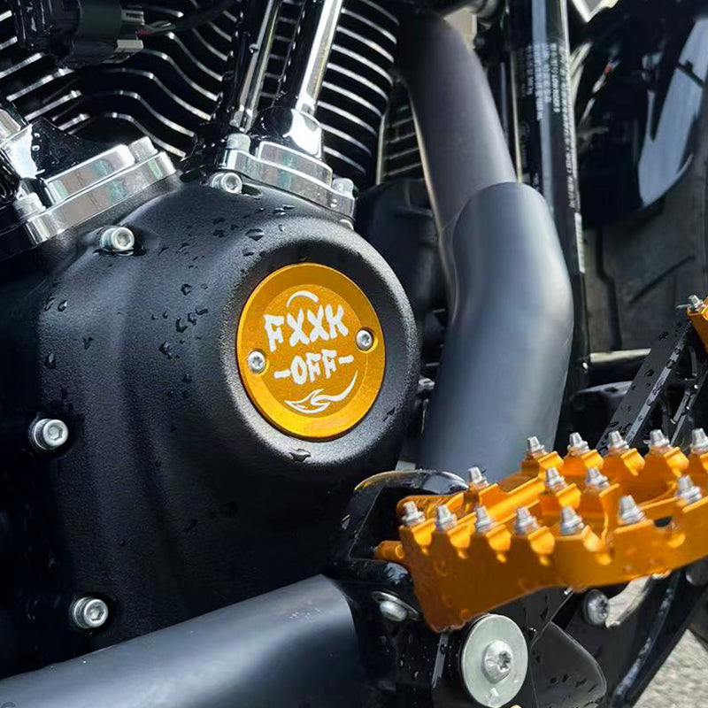Customized PB Style Timer Cover 17-Later Milwaukee-Eight Motorcycle Fitting HD Touring Softail New Condition Made Aluminum ABS