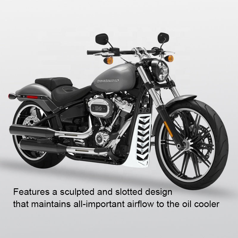 Black Precision Spoiler Frame Cover Kit for Harley Softail Fairing Radiator Shroud Heat Sink Cover Cooling System Guard