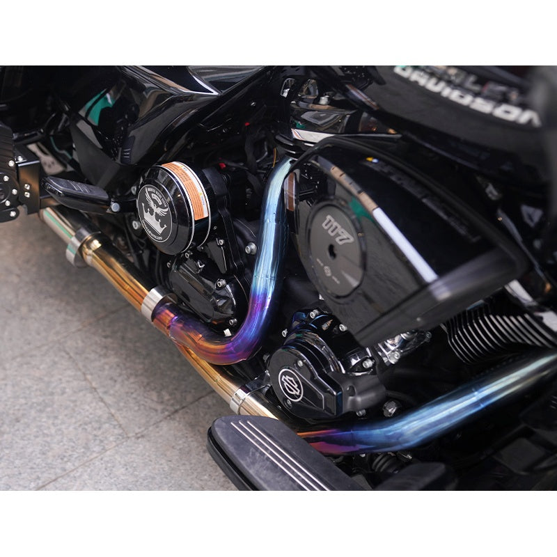 2017-later Touring Motorcycle Titanium Alloy Headpipes Exhaust System Custom HeaderPipes Inner Core 2024 Road Glide Street Glide