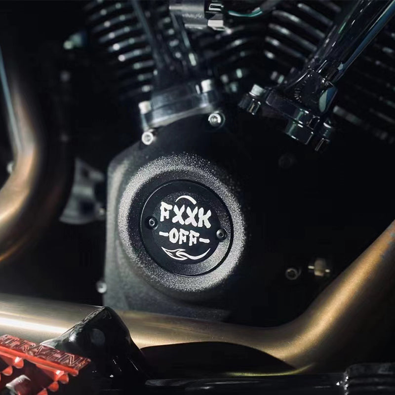 Customized PB Style Timer Cover 17-Later Milwaukee-Eight Motorcycle Fitting HD Touring Softail New Condition Made Aluminum ABS