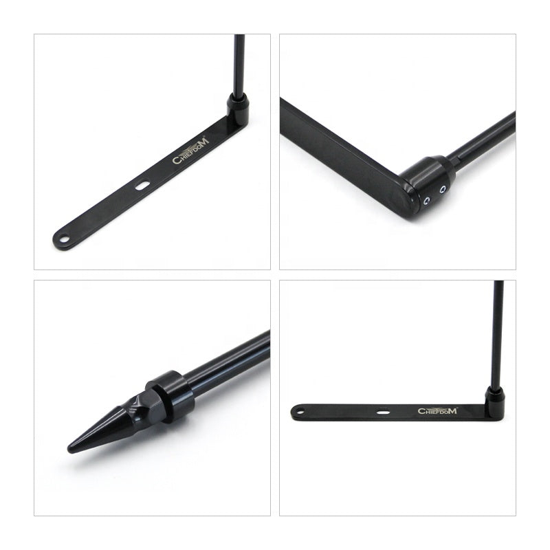 HD Touring Motorcycle Saddlebag Bottom and Guard Rails Quick Disassembly Flagpole Aluminium and Steel Material