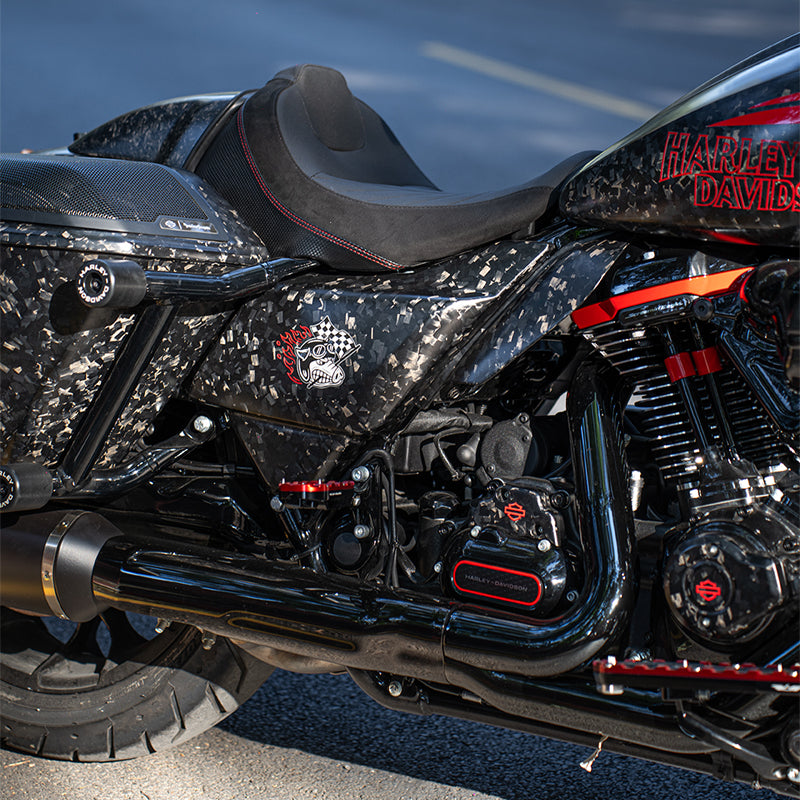 2023 Road Glide CVO 2024 Road Glide Motorcycle Frame Body Parts Accessories Forged Carbon Fiber Rear Tank Elements Compatible