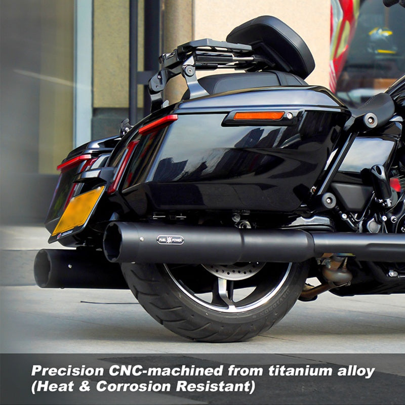 2017-Later HD Electra Glide Road Glide Street Glide Performance Exhaust Titanium Alloy Black Slip-On Mufflers 121CVO New