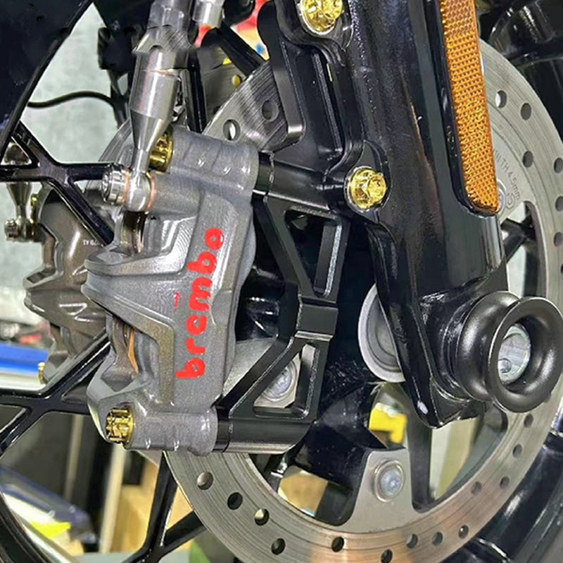 HD 11.5-14 13mm Dia Brake Rotors 108mm Front Rear Radial Brake Caliper Mounts CNC Aluminum Metal Fit 14-up Touring 18-up Softail